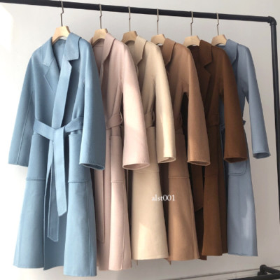 Korean Lady Handmade Coat Double-sided Cashmere Wool Woolen Jacket Cashmere Coat