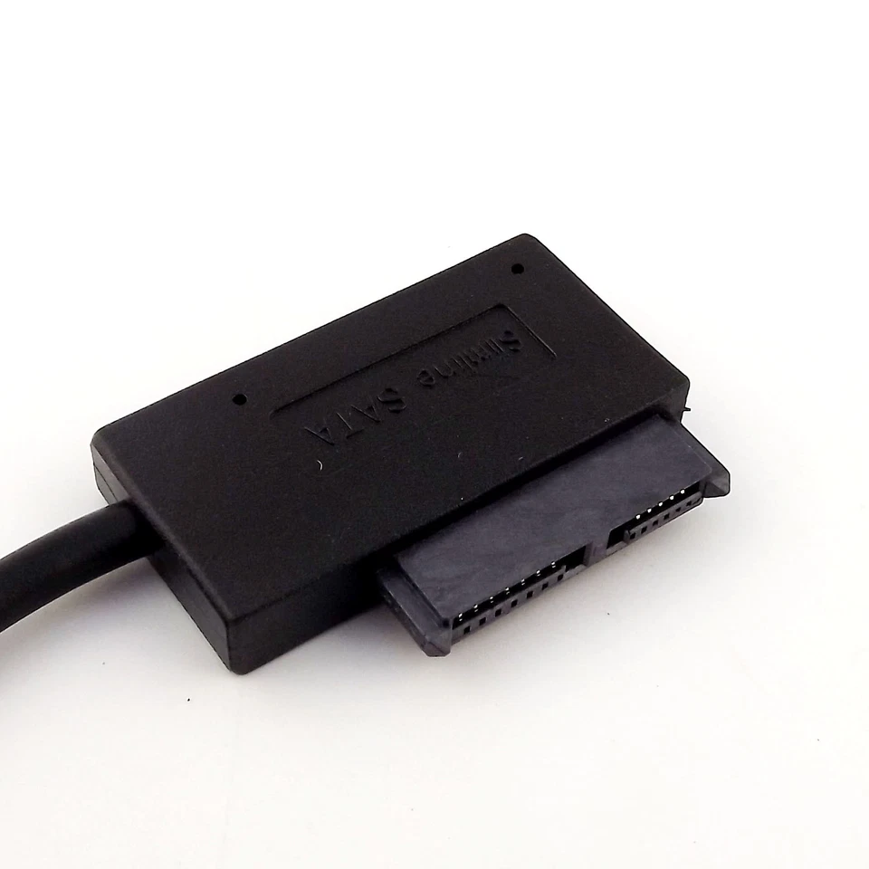 Dual USB 2.0 Convert Slimline SATA 7+6pin Adapter Easy To Drive Cable for PC - Image 3 of 4
