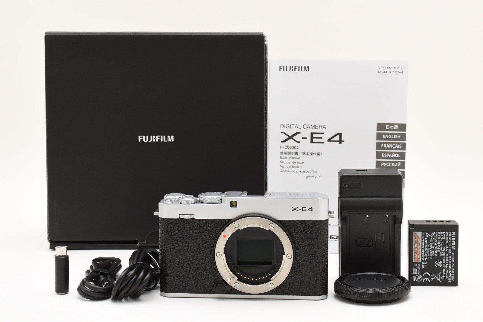 Fujifilm X-E4 Silver 26.1MP Mirrorless Camera Near Mint 2971 Shots