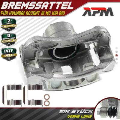 Bremssattel mit Halter Vorne Links 54mm für Hyundai Accent III MC KIA Rio II JB