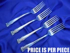 LUNT ENGLISH SHELL STERLING SILVER DINNER FORK - VERY GOOD CONDITION