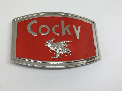 Cintura Rossa Divertente Fibbia Arrocciosa Motociclista Cowboy American Westernv Bottone Fantastico - Foto 9 di 12