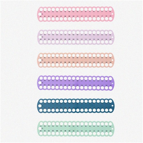 ThreadTidy - 6Pcs Plastic Floss Bobbin Organizer for Embroidery and Cross Stitch