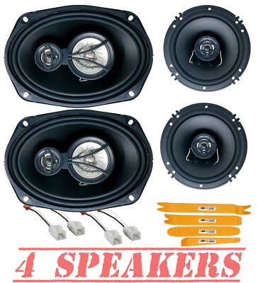 Cerwin-Vega Front 6x9'' & 6.5'' Rear Door Speakers for 2002-18 Jeep Grand Cherokee