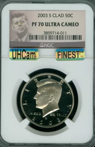 2003 S KENNEDY CLAD HALF DOLLAR NGC PF70 UHCAM MAC FINEST MAC SPOTLESS .