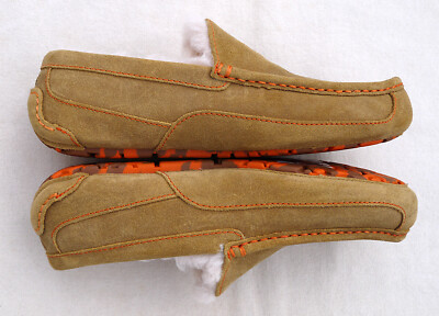 UGG Ascot Chestnut Orange Stitch Suede Leather Fashion Holiday Shoe Warm Men's 9