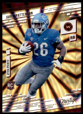 Jaret Patterson 2021 Panini Prestige Xtra Points Rookie Sunburst Card #231