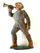 Vintage Manoil Barclay 3" Lead Toy Bugler Soldier
