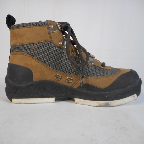 Orvis Wading Boots Mens Sz 7-7.5 Felt Bottom Fly Fishing Shoes Tan / Gry 785p-70 - Picture 7 of 10