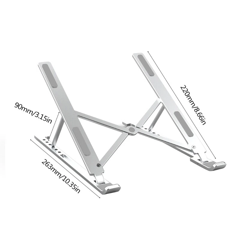 Laptop Stand Adjustable Aluminum Alloy Notebook Tablet Stand Up Laptop Portable