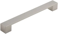 STG Modern Style Kitchen Cabinet Pull Handle w/ Screws, Brushed Nickel