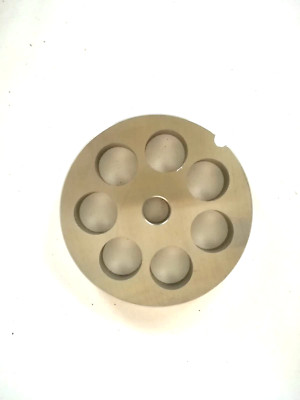 Piastra Per Tritacarne N°22 Foro 8 Mm – 31 Fori, In Acciaio Al Carbonio, Per Alimenti, Larga 20,5 Cm