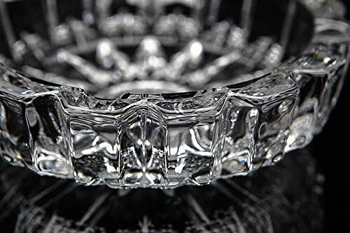 Ashtray , Large Glass Ashtray for Cigarette Cigar , Clear Crystal Ash Trays O.
