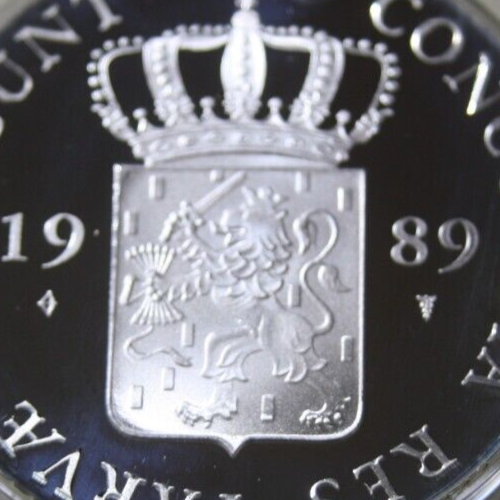 Países Bajos 1 Taler-Dukat 1989 Silver Proof Coin #F6934 Utrecht-Ritter and Wappen - Imagen 5 de 11