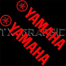 YAMAHA STICKER SET OF 2 VINYL DECAL FZR FJ FORKS  MUSIC PIANO GUITAR INSTRUMENTS
