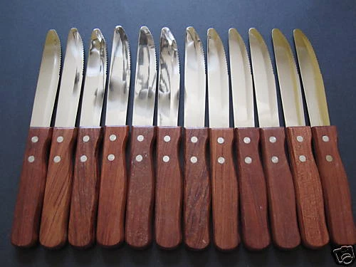 JOHNSON-ROSE 12 JUMBO STEAK KNIVES RESTAURANT QUALITY 10" FREE SHIPPING USA ONLY