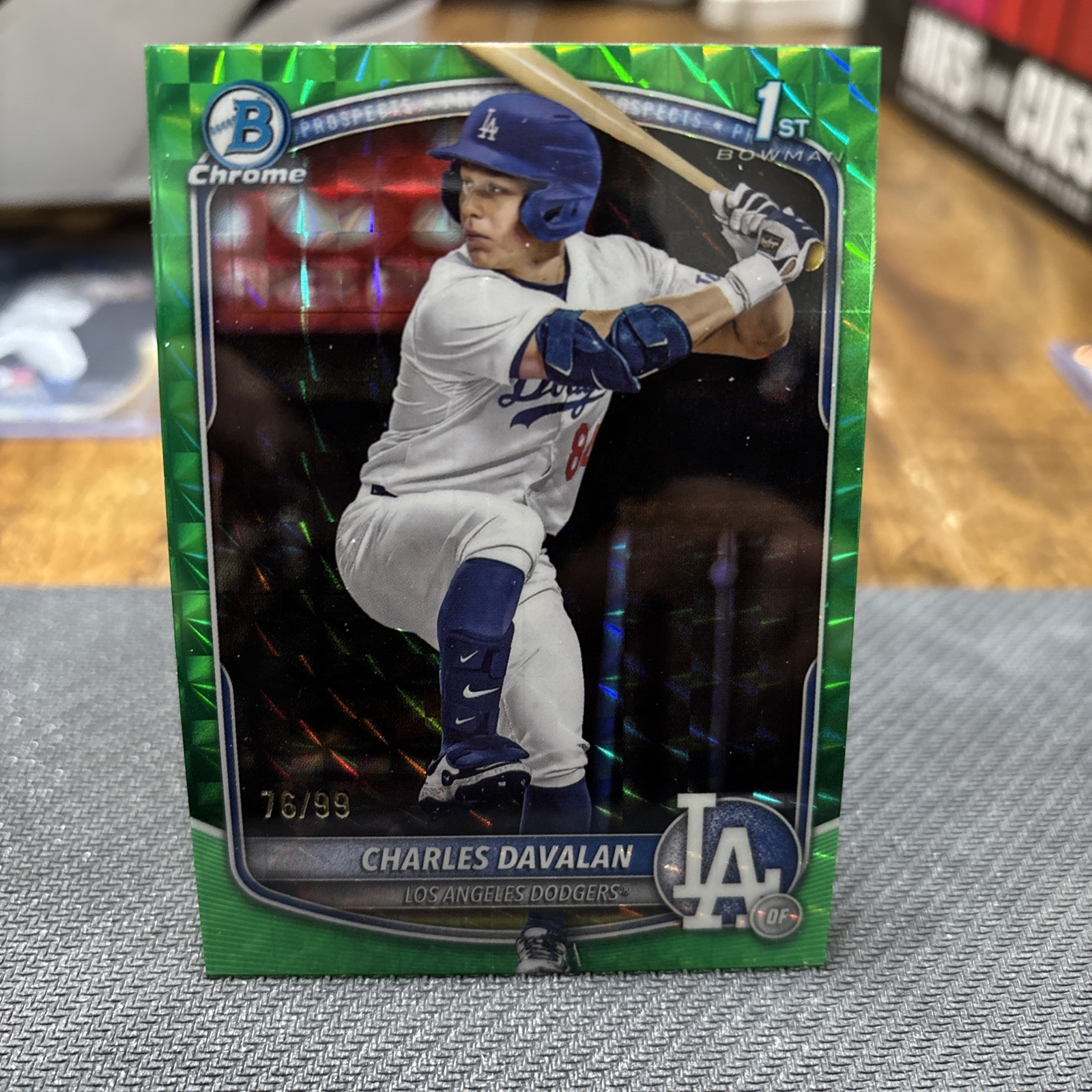 2025 Bowman Draft - Chrome Charles Davalan #BDC-96 Green Geometric Refractor /99
