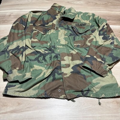 Alpha Industries M-65 Field Jacket Men Medium Camo US Army 10th Mountain Vintage