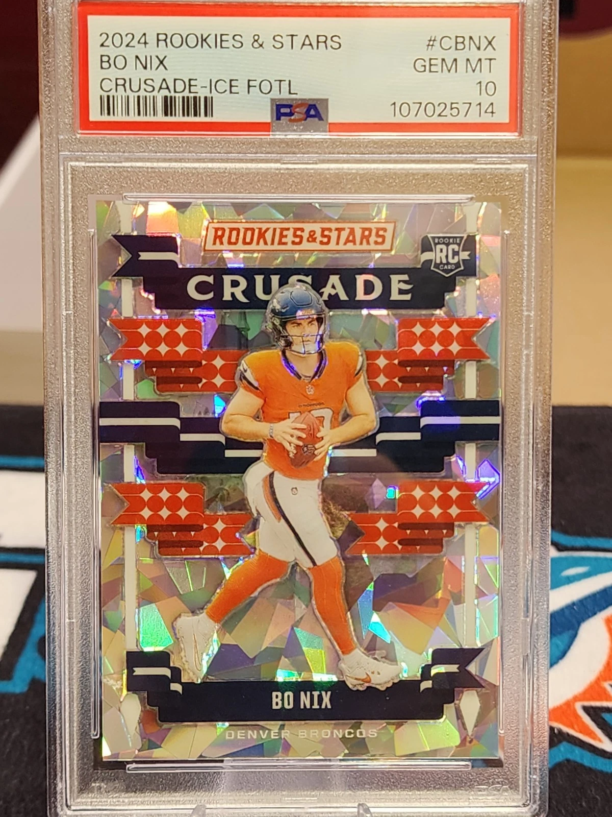 Bo Nix Panini Rookies & Stars Crusade #CBNX FOTL Ice