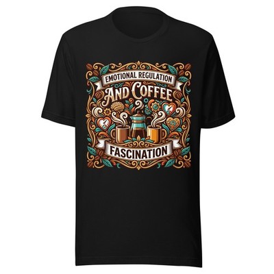 Emotional Regulation & Coffee Fascination - Unisex T Shirt - Sizes XS-2XL