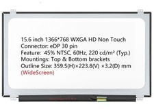 A 15.6" HD EDP LCD WideScreen for Acer Aspire A315-21 LP156WHU-TPE1 N156BGA-EB2