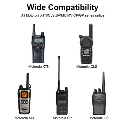 PTT Mic Swivel Earpiece for Motorola Radio, Walkie Talkies