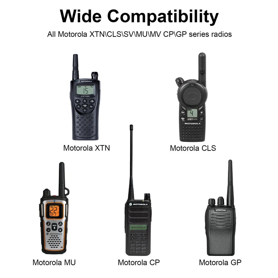 PTT Mic Swivel Earpiece for Motorola Radio, Walkie Talkies CLS1410 CP200 CLS1110 - Image 2 of 4