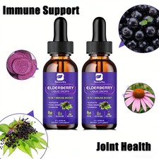 Elderberry Liquid Drops 2oz   Black Elderberry Extract 3000mg Immune Support