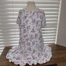 Aria XL Floral Print Nightgown with Lace Trim