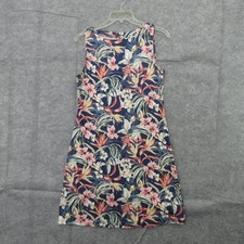 Tommy Bahama Amora Dress Womens Small Island Navy Floral Sleeveless Shift