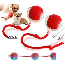 2Pcs Automatic Rolling Ball Smart Cat Dog Toy Electric Self-moving Kitten Game