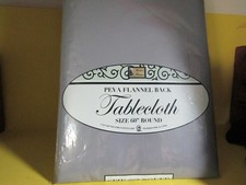 Peva Flannel Back Tablecloth Ize 60 Inch Round Sits 4 to 6 People Free Shipping