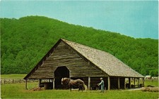 TENNESSEE Great Smoky Mountains National Park Barn Pioneer Farmstead TN Postcard