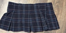 Plaid School Girl Short Women  s Skirt XL Twee Preppy Pleated Shorts Underneath