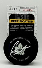 Craig Berube signed Toronto Maple Leafs Official Game Puck autographed JSA