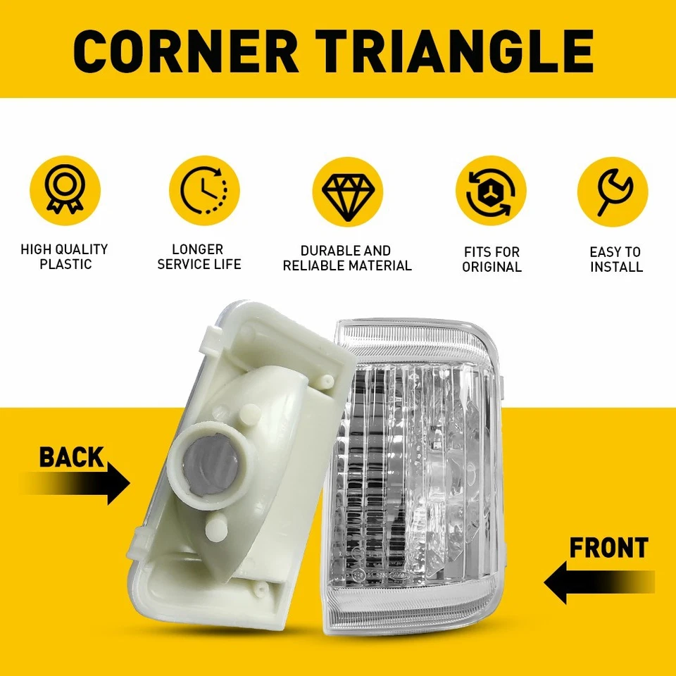 Luz de espejo retrovisor lateral derecho señal delantera pasajero ajuste 14-23 Ram ProMaster 1500 Foto 3 de 4