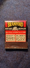 BRANFORD ..BRAKE REPAIR....NEWARK AND ELIZABETH NJ.....40S TILL 70S...MEGA RARE