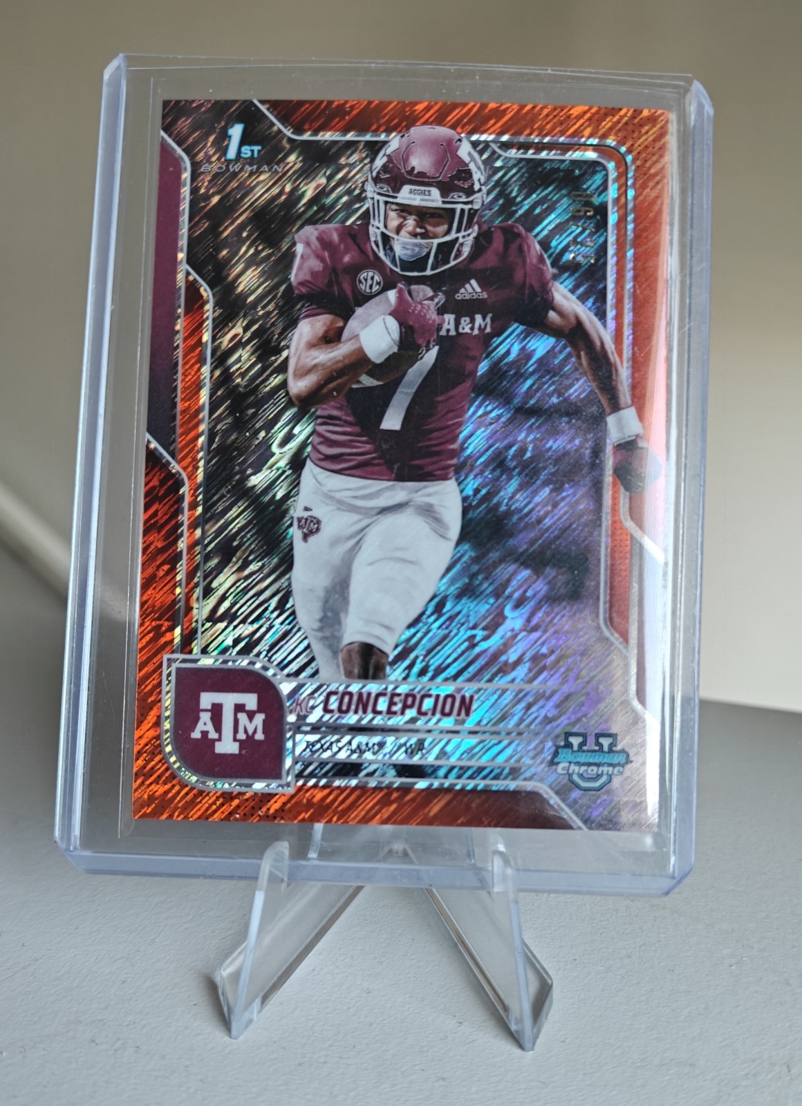 KC Concepcion 2025 Bowman University Chrome #91 Orange Refractor /25