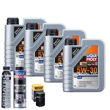 Motoröl 5W30 LIQUI MOLY Special Tec Ll 4L+HENGST Ölfilter +Spülung +Cera Tec
