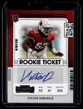 2021 Panini Contenders Rookie Ticket Auto Victor Dimukeje #242 E