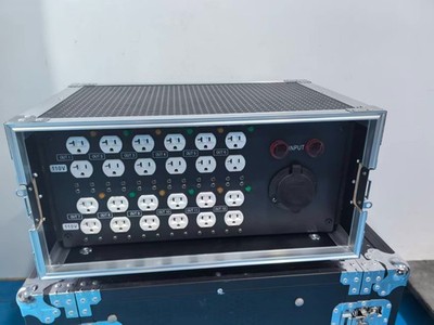 Portable Power Distri 50A Input with 12 Channels NEMA 5-20 US Edisons 20 Outputs