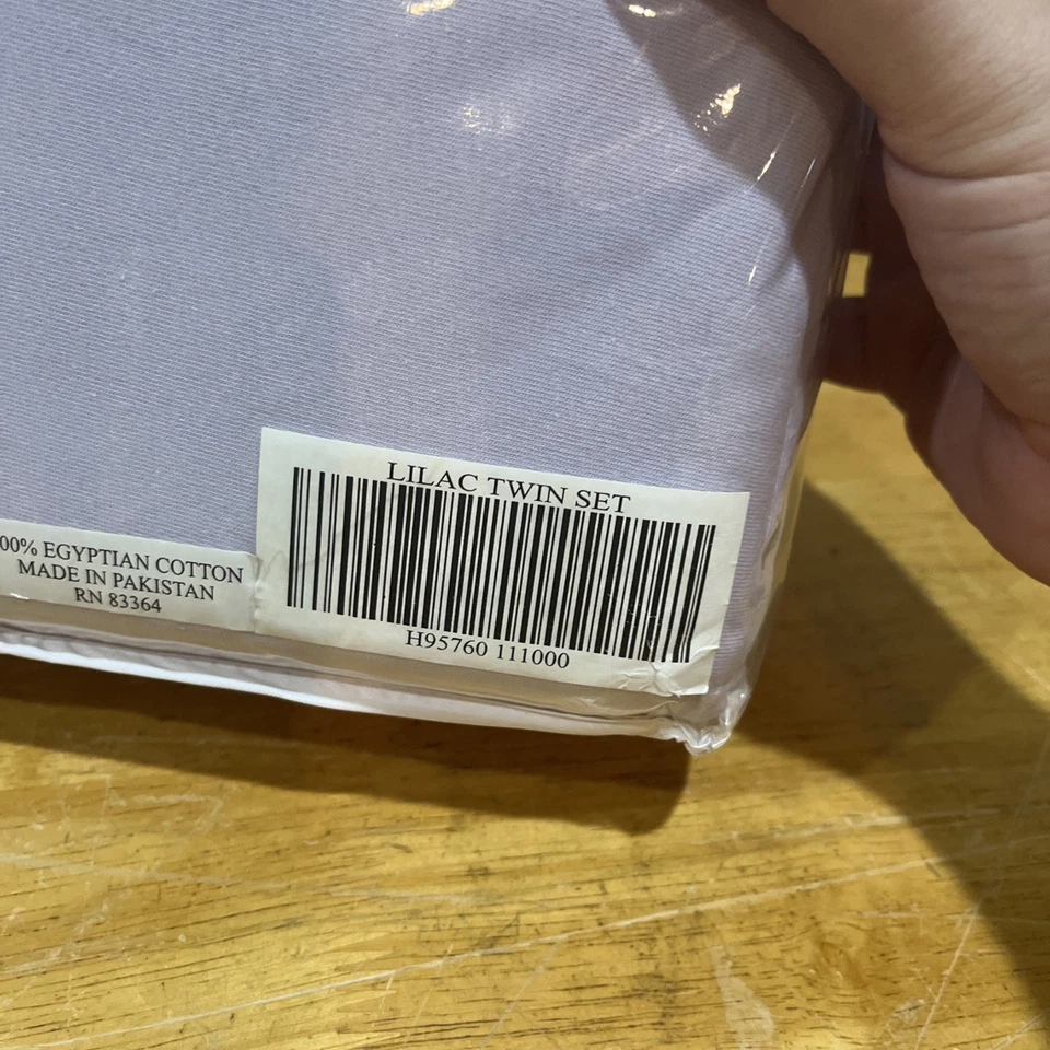 Nuevo juego de sábanas dobles Northern Nights lila 100 % algodón egipcio 2005 QVC Foto 3 de 4
