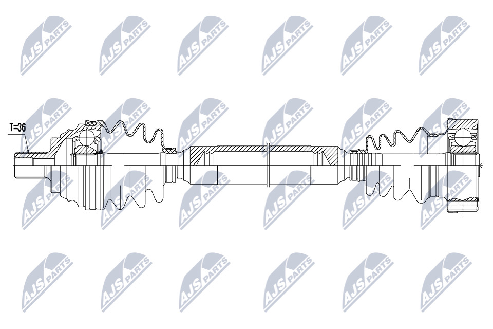 N.T.Y. NPW-AU-067.NTY Drive Shaft for AUDI,SKODA,VW - Image 5