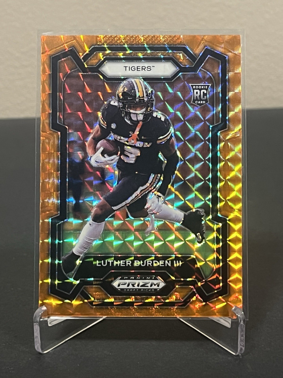 2024 Prizm Draft Picks Orange Finite /39 Luther Burden III RC 198 Tigers