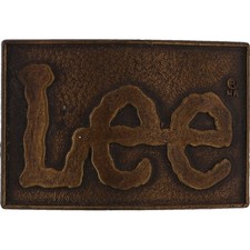 Lee Denim Blue Jeans Fashion Western Apparel Collectible 80s Vintage Belt Buckle