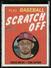 2019 Topps Heritage #7 Yadier Molina 1970 Scratch-Offs - Unscratched *Read