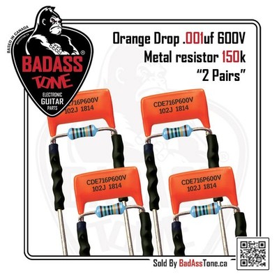 Treble Bleed - Orange Drop 716P .001uF 600V & 150k Metal Film Resistor