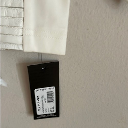 Marciano by Guess Shayna Drape Skórzana kurtka Biała skórzana kurtka Fabrycznie nowa z metką - Zdjęcie 5 z 9