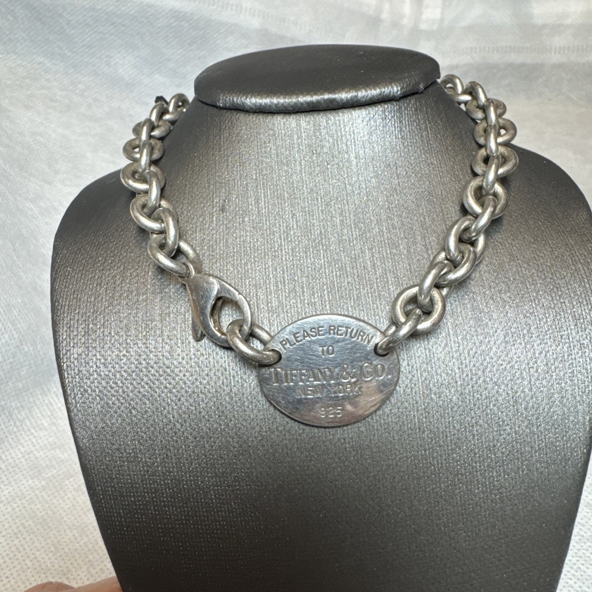 Tiffany & Co. Oval Tag Necklace 15