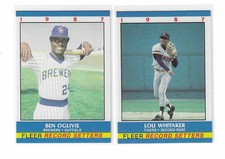 1987 Fleer Record Setters LOU WHITAKER TIGERS BEN OGLIVIE BREWERS